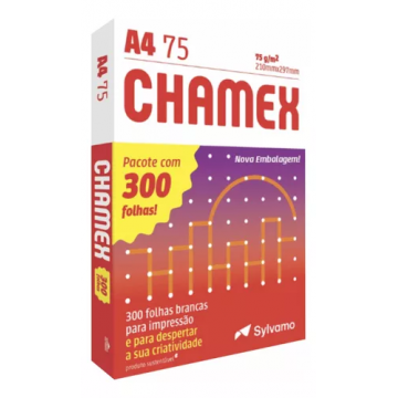 Papel Chamex A4 Sulfite branco 75g 300 Folhas. Chamex - 1