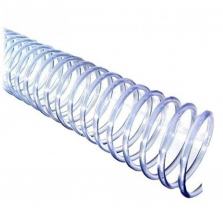 Espiral para Encadernaçã. Plástico-Transparente 7mm para 25 Folhas 100 unidades.