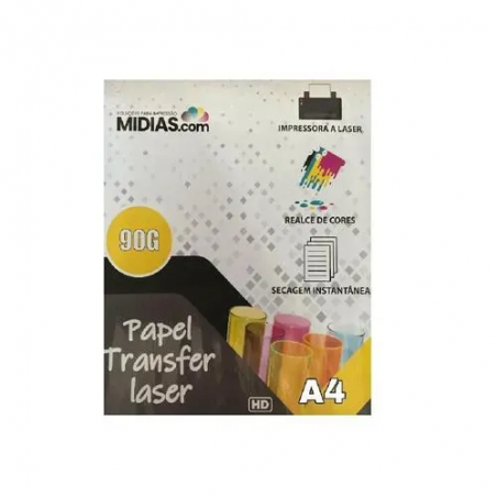 Papel Transfer Laser A4 100 Folhas 90 G.